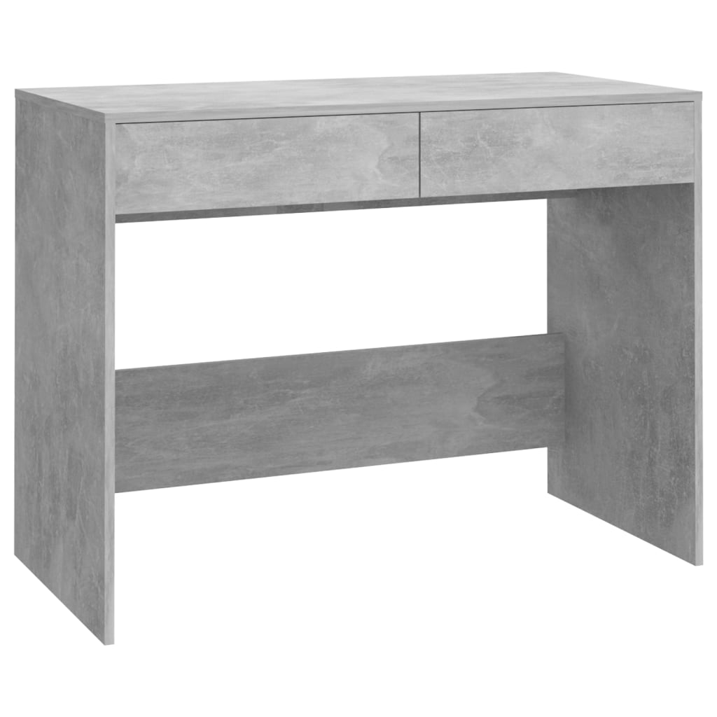 Bureau 101x50x76,5 cm bewerkt hout betongrijs is nu te koop bij PeponiXL, paradijselijk wonen!