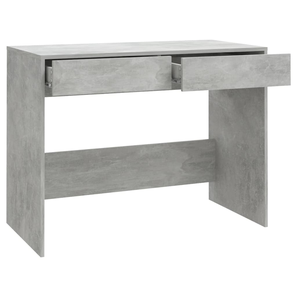 Bureau 101x50x76,5 cm bewerkt hout betongrijs is nu te koop bij PeponiXL, paradijselijk wonen!