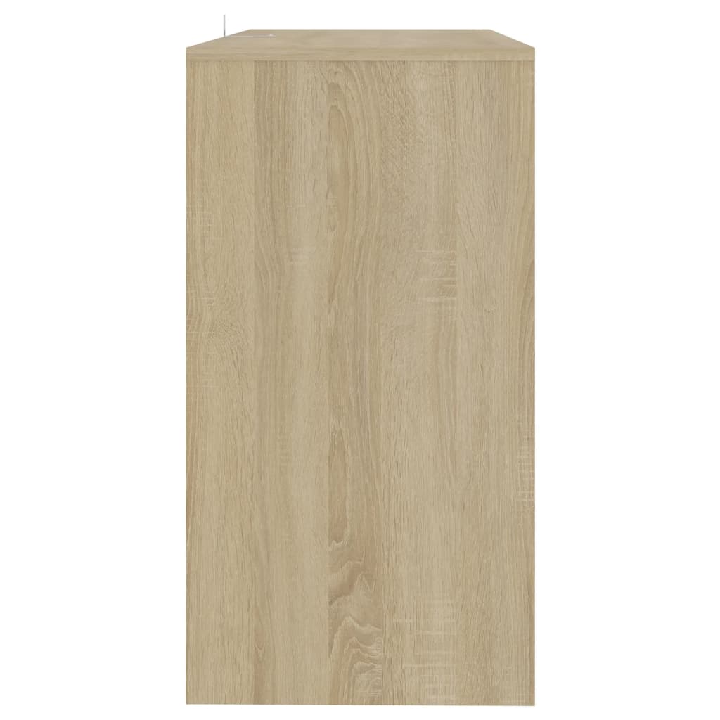 Wandtafel 89x41x76,5 cm bewerkt hout sonoma eikenkleurig is nu te koop bij PeponiXL, paradijselijk wonen!