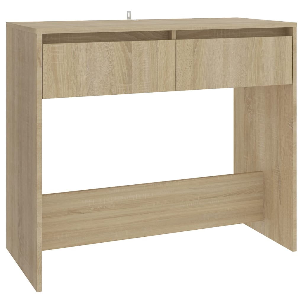 Wandtafel 89x41x76,5 cm bewerkt hout sonoma eikenkleurig is nu te koop bij PeponiXL, paradijselijk wonen!