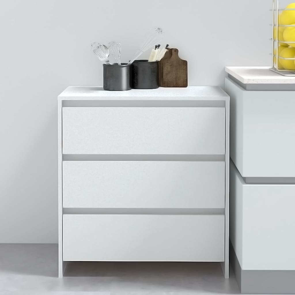 Dressoir 70x41x75 cm bewerkt hout wit is nu te koop bij PeponiXL, paradijselijk wonen!