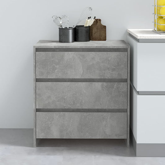 Dressoir 70x41x75 cm bewerkt hout betongrijs is nu te koop bij PeponiXL, paradijselijk wonen!