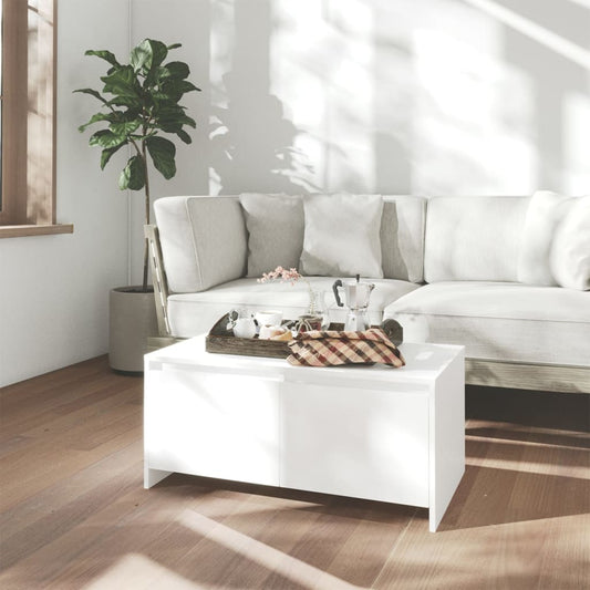 Salontafel 90x50x41,5 cm bewerkt hout wit is nu te koop bij PeponiXL, paradijselijk wonen!
