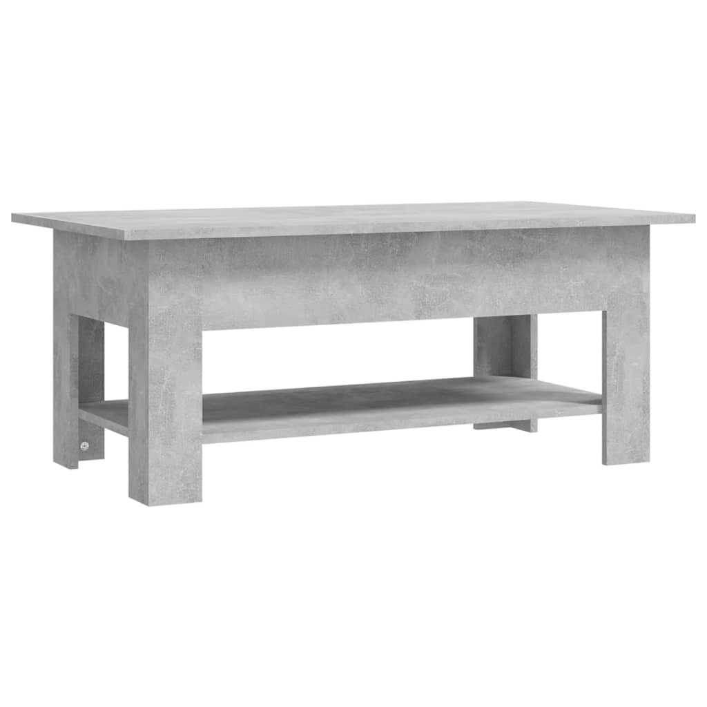 Salontafel 102x55x42 cm bewerkt hout betongrijs is nu te koop bij PeponiXL, paradijselijk wonen!