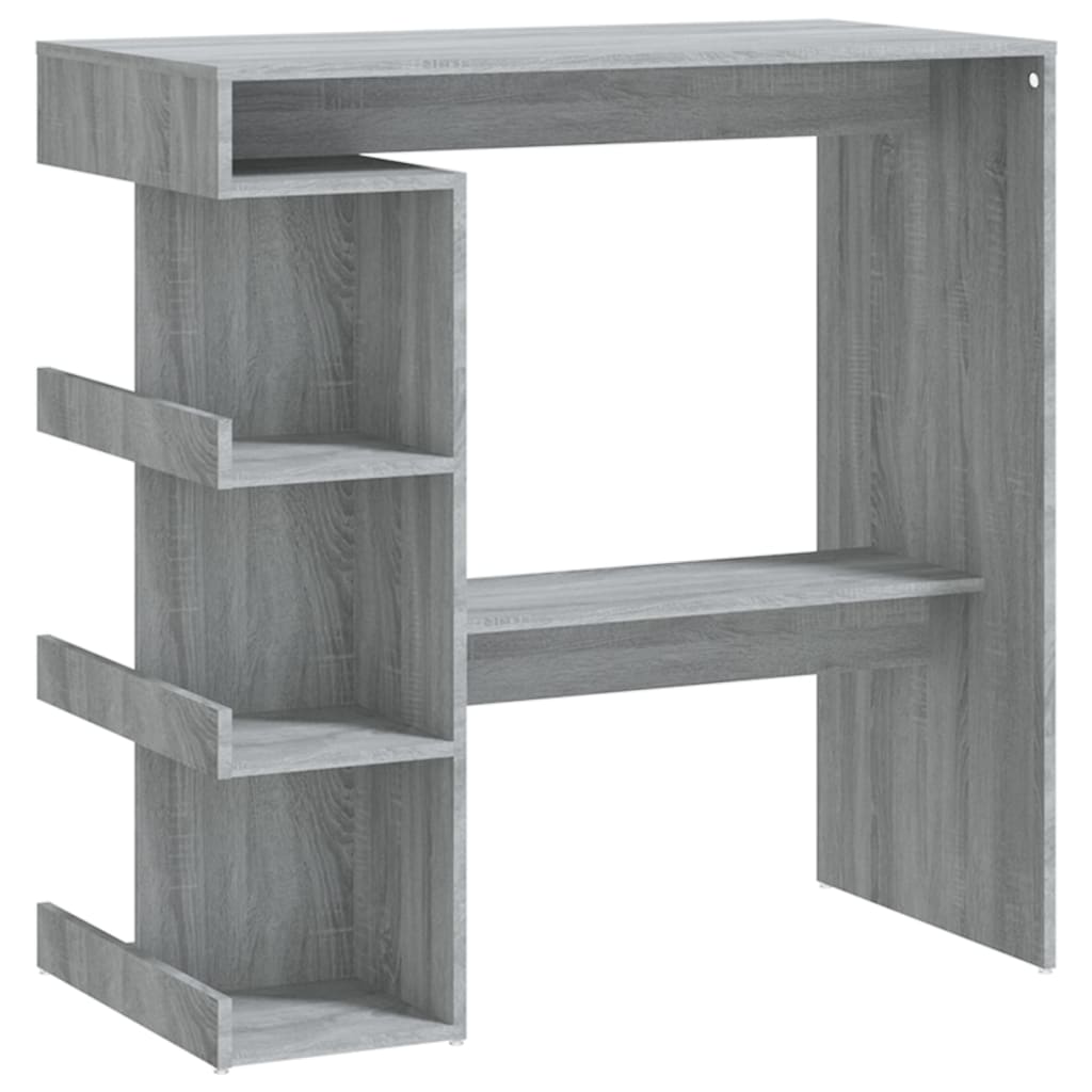Bartafel met opbergrek 100x50x101,5 cm grijs sonoma is nu te koop bij PeponiXL, paradijselijk wonen!