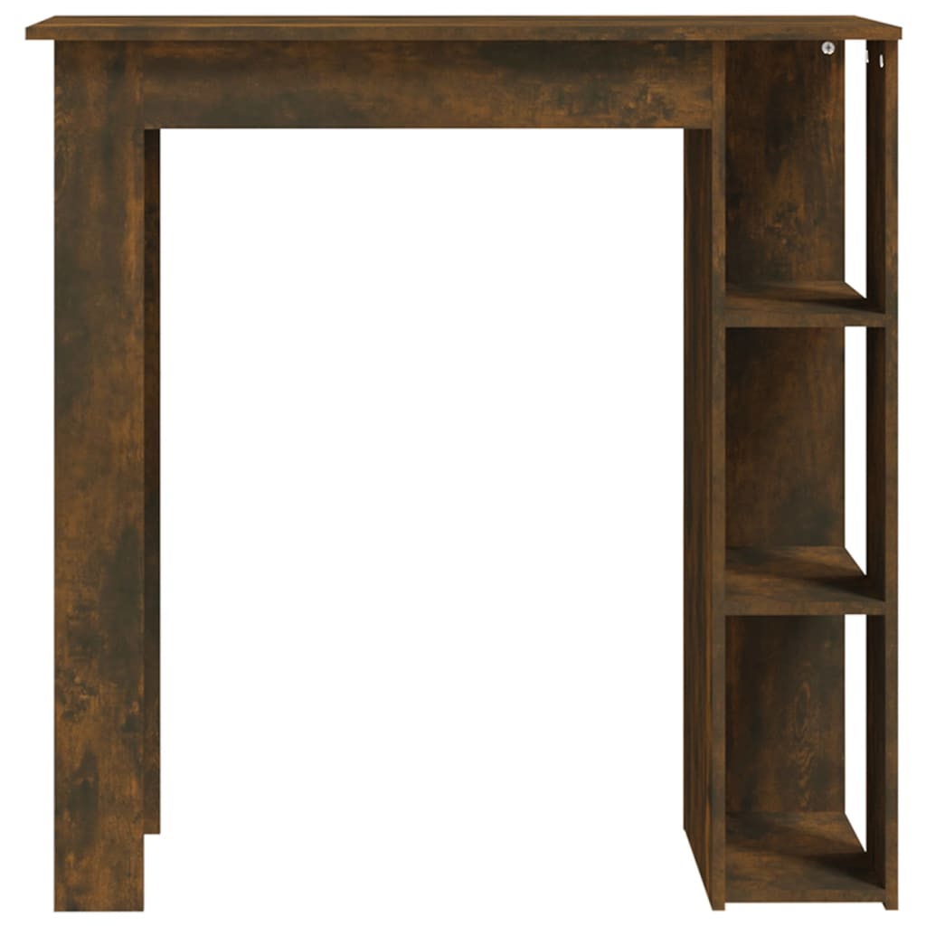 Bartafel met schap 102x50x103,5 cm bewerkt hout gerookt eiken is nu te koop bij PeponiXL, paradijselijk wonen!
