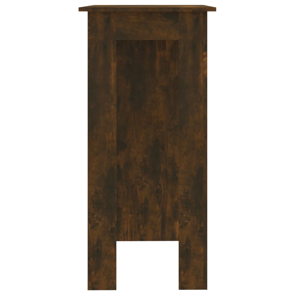Bartafel met schap 102x50x103,5 cm bewerkt hout gerookt eiken is nu te koop bij PeponiXL, paradijselijk wonen!