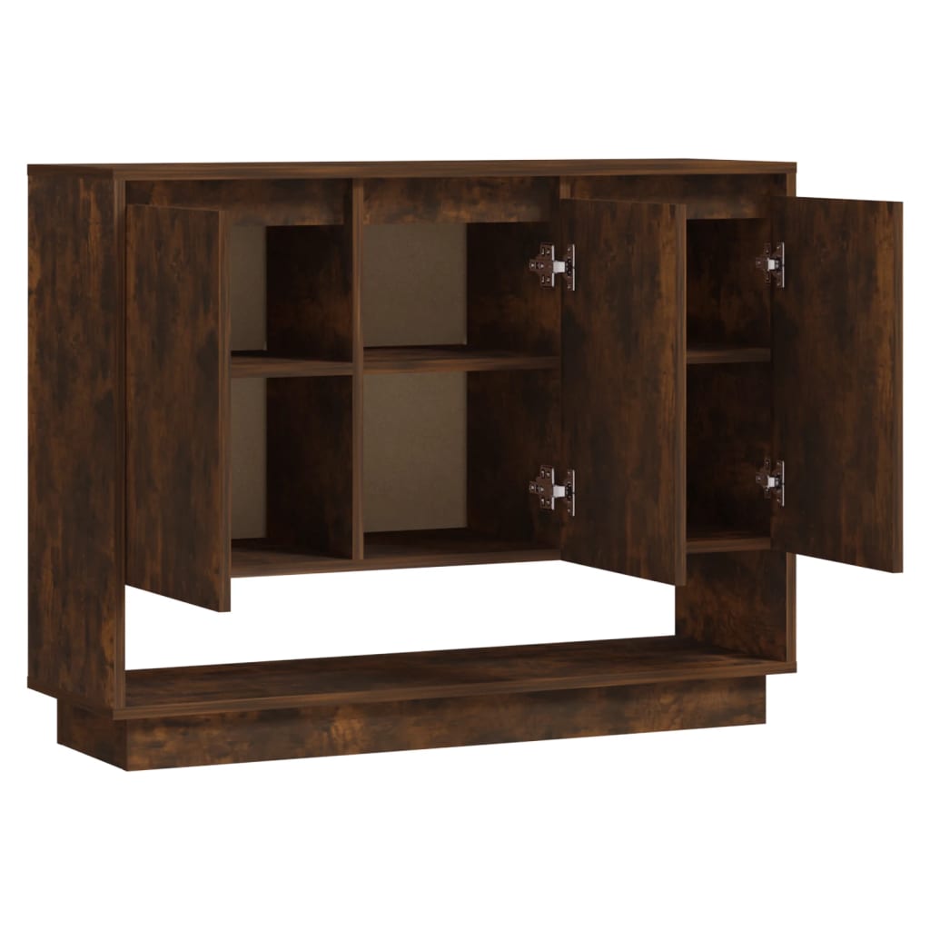 Dressoir 97x31x75 cm bewerkt hout gerookt eikenkleurig is nu te koop bij PeponiXL, paradijselijk wonen!