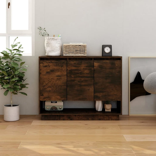 Dressoir 97x31x75 cm bewerkt hout gerookt eikenkleurig is nu te koop bij PeponiXL, paradijselijk wonen!