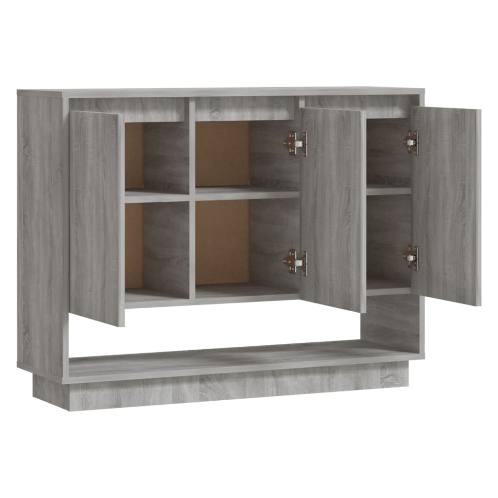 Dressoir 97x31x75 cm bewerkt hout grijs sonoma eikenkleurig is nu te koop bij PeponiXL, paradijselijk wonen!