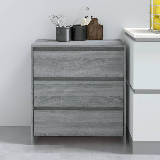 Dressoir 70x41x75 cm bewerkt hout grijs sonoma eikenkleurig is nu te koop bij PeponiXL, paradijselijk wonen!