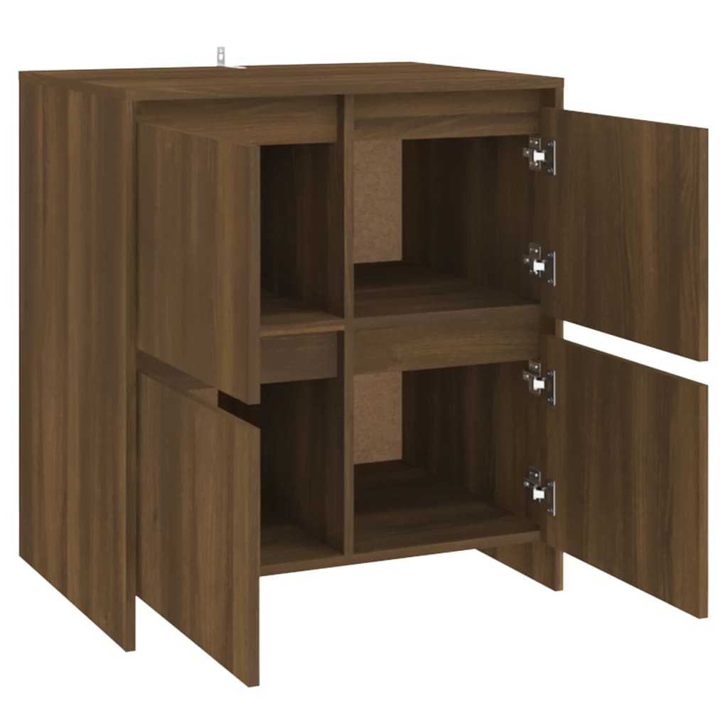 Dressoir 70x41x75 cm bewerkt hout bruin eikenkleur is nu te koop bij PeponiXL, paradijselijk wonen!