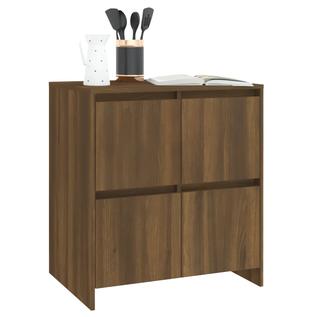 Dressoir 70x41x75 cm bewerkt hout bruin eikenkleur is nu te koop bij PeponiXL, paradijselijk wonen!