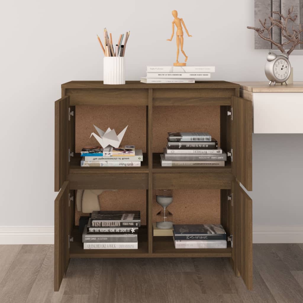 Dressoir 70x41x75 cm bewerkt hout bruin eikenkleur is nu te koop bij PeponiXL, paradijselijk wonen!