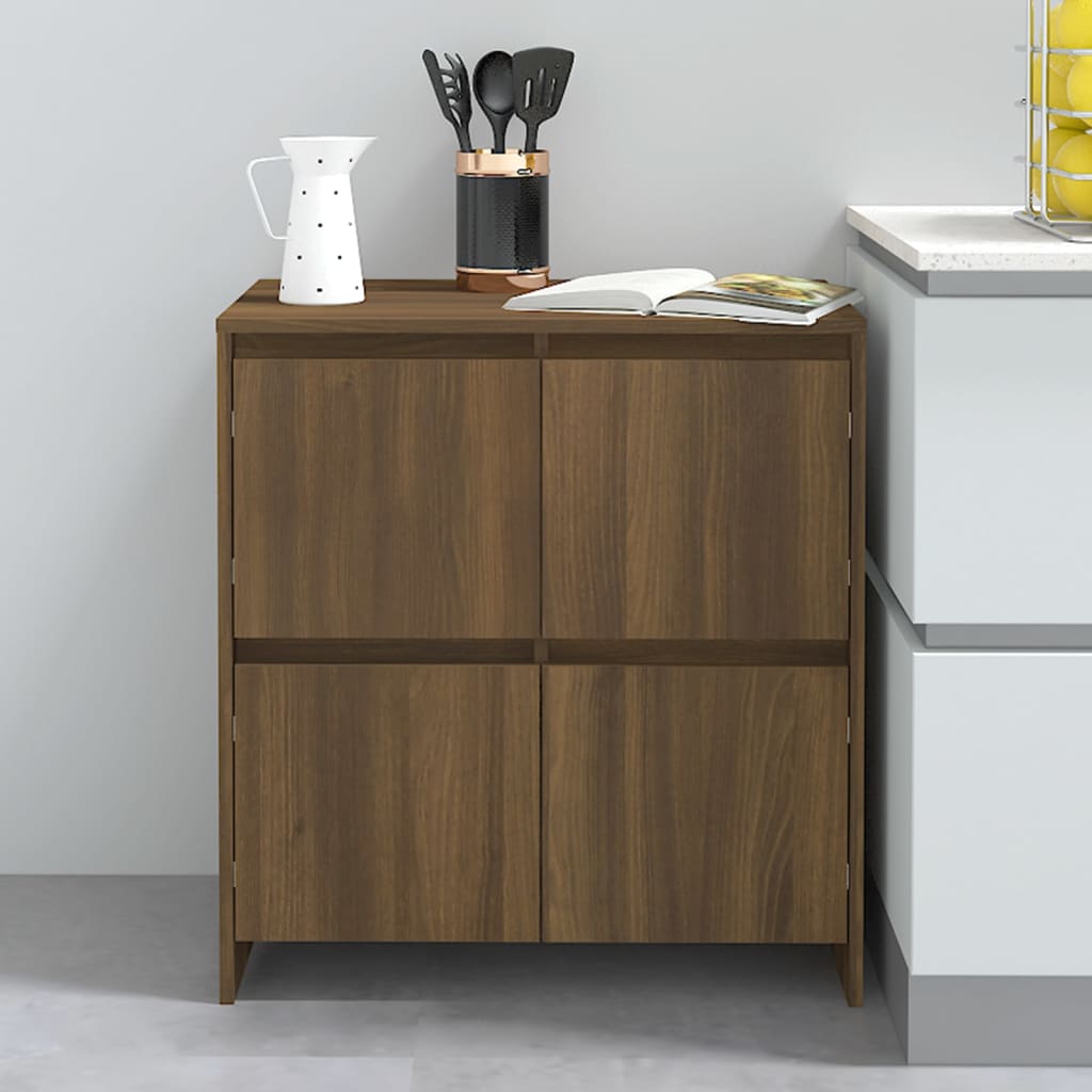 Dressoir 70x41x75 cm bewerkt hout bruin eikenkleur is nu te koop bij PeponiXL, paradijselijk wonen!