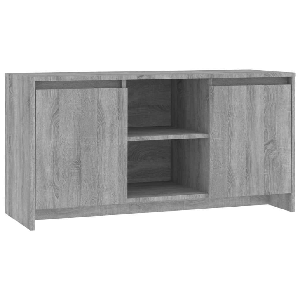 Tv-meubel 102x37,5x52,5 cm bewerkt hout grijs sonoma eikenkleur is nu te koop bij PeponiXL, paradijselijk wonen!