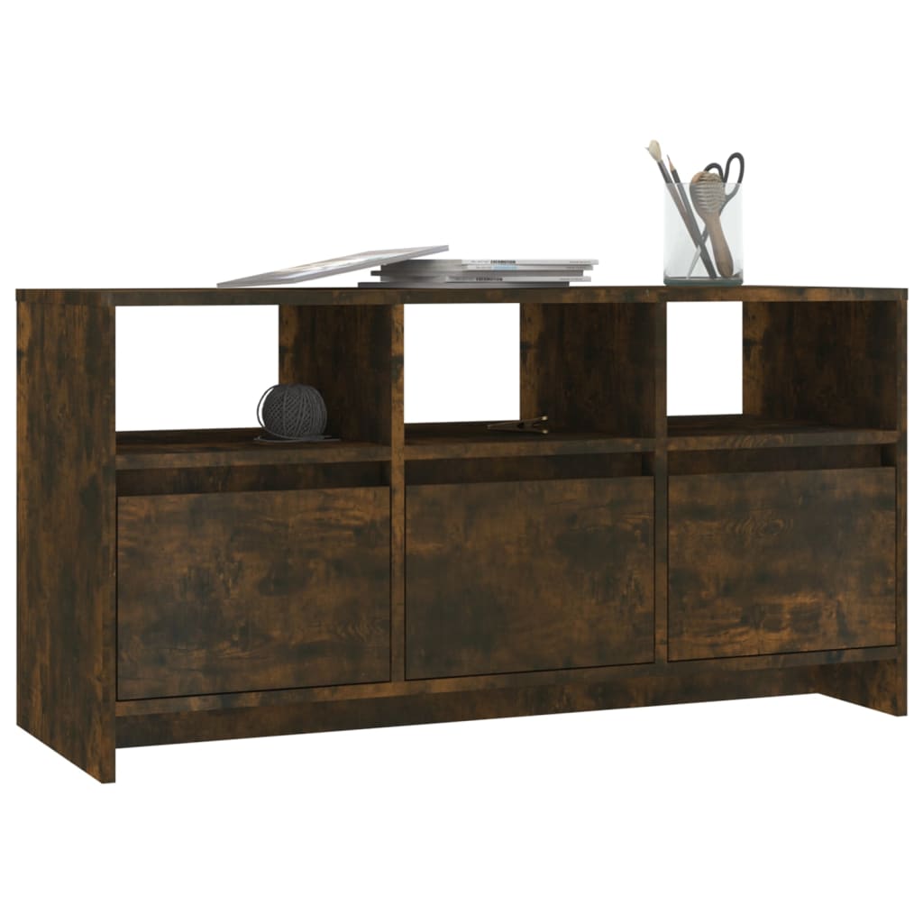 Tv-meubel 102x37,5x52,5 cm bewerkt hout gerookt eikenkleurig is nu te koop bij PeponiXL, paradijselijk wonen!