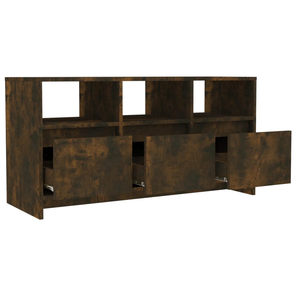 Tv-meubel 102x37,5x52,5 cm bewerkt hout gerookt eikenkleurig is nu te koop bij PeponiXL, paradijselijk wonen!