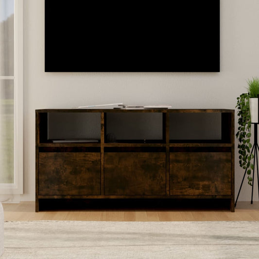 Tv-meubel 102x37,5x52,5 cm bewerkt hout gerookt eikenkleurig is nu te koop bij PeponiXL, paradijselijk wonen!