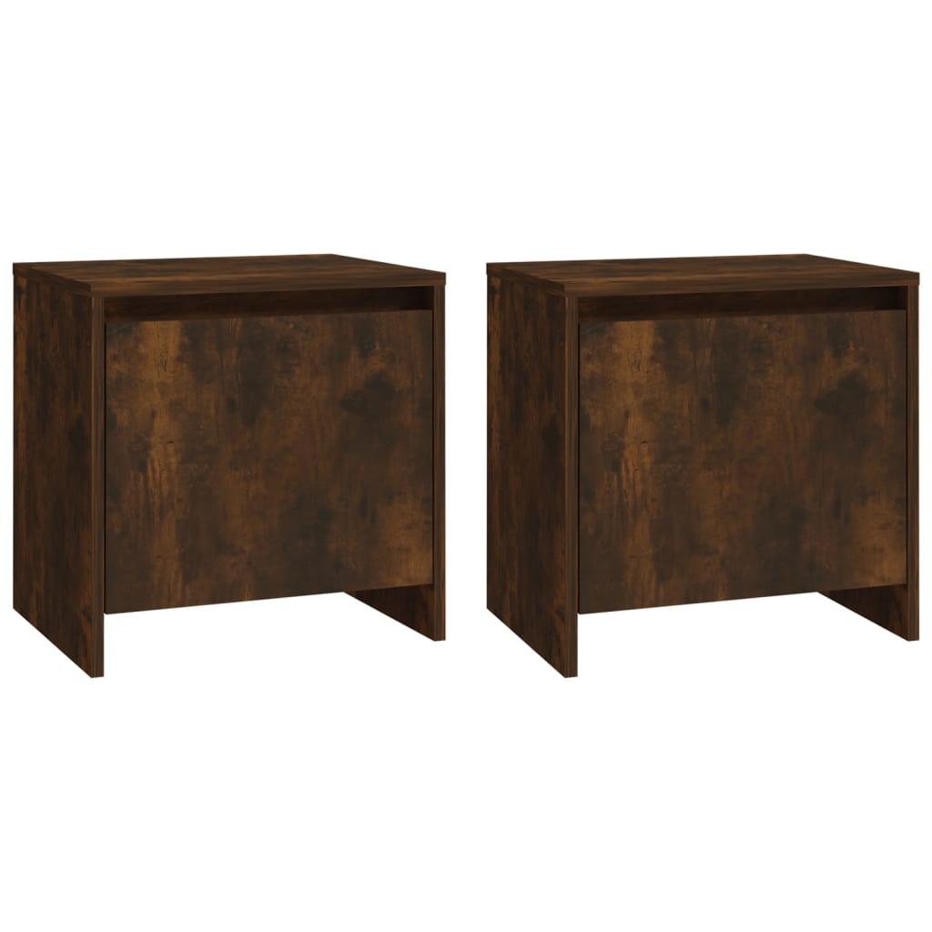 Nachtkastjes 2 st 45x34x44,5 cm bewerkt hout gerookt eikenkleur is nu te koop bij PeponiXL, paradijselijk wonen!