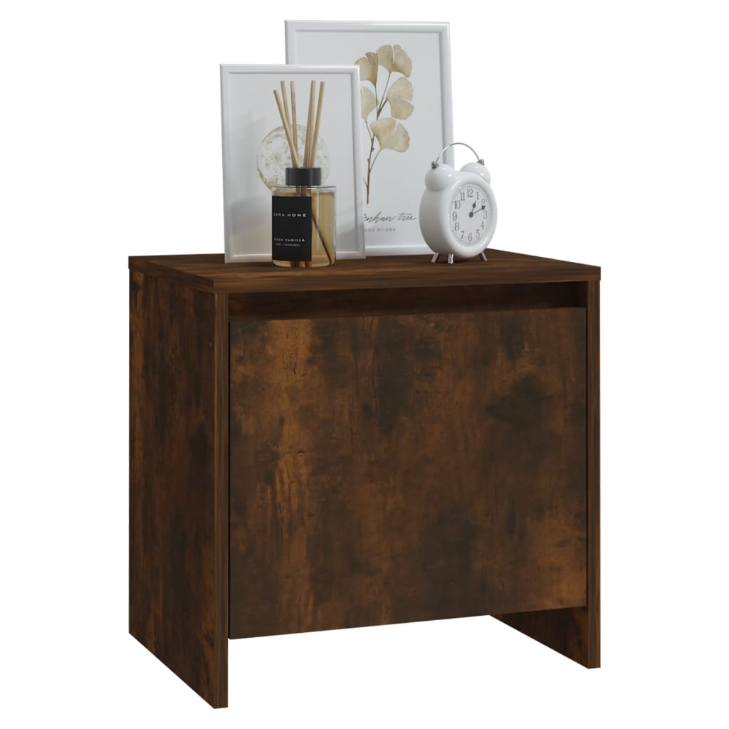Nachtkastjes 2 st 45x34x44,5 cm bewerkt hout gerookt eikenkleur is nu te koop bij PeponiXL, paradijselijk wonen!