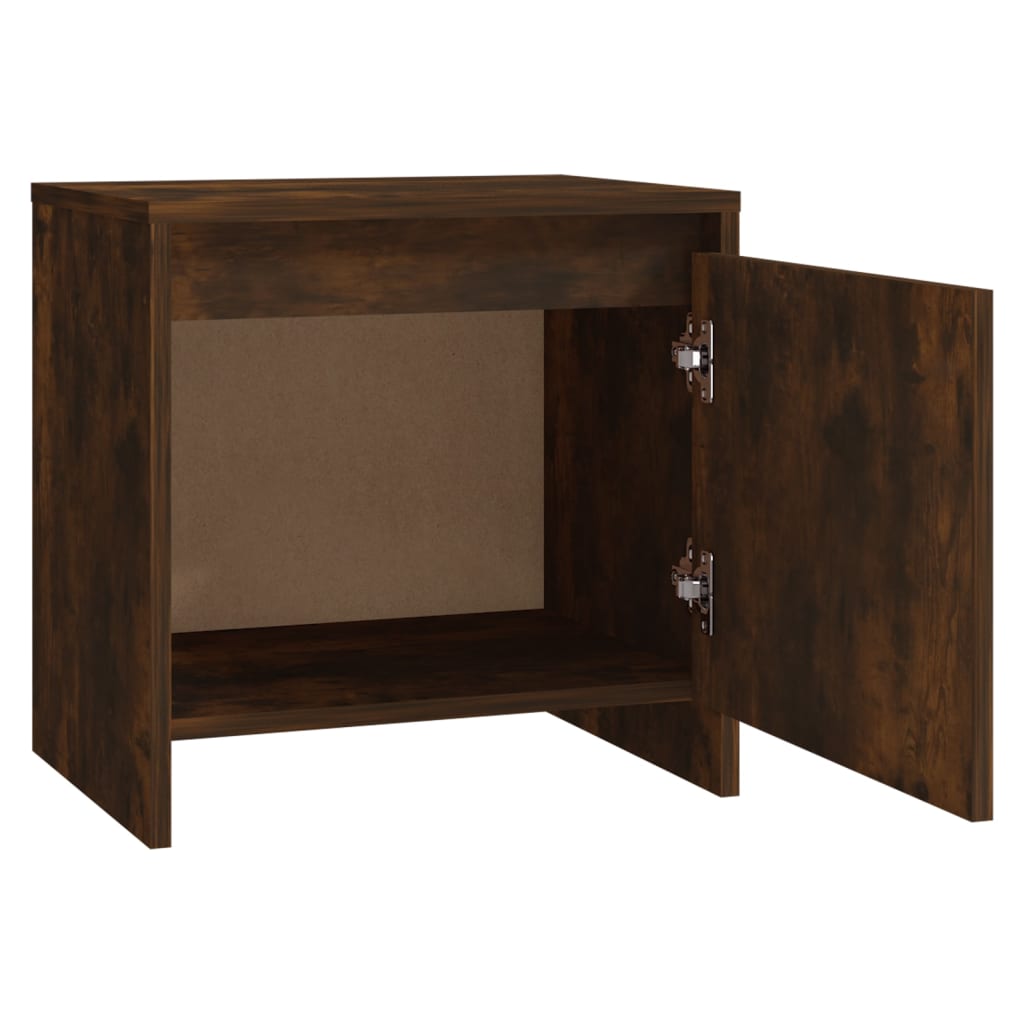 Nachtkastjes 2 st 45x34x44,5 cm bewerkt hout gerookt eikenkleur is nu te koop bij PeponiXL, paradijselijk wonen!