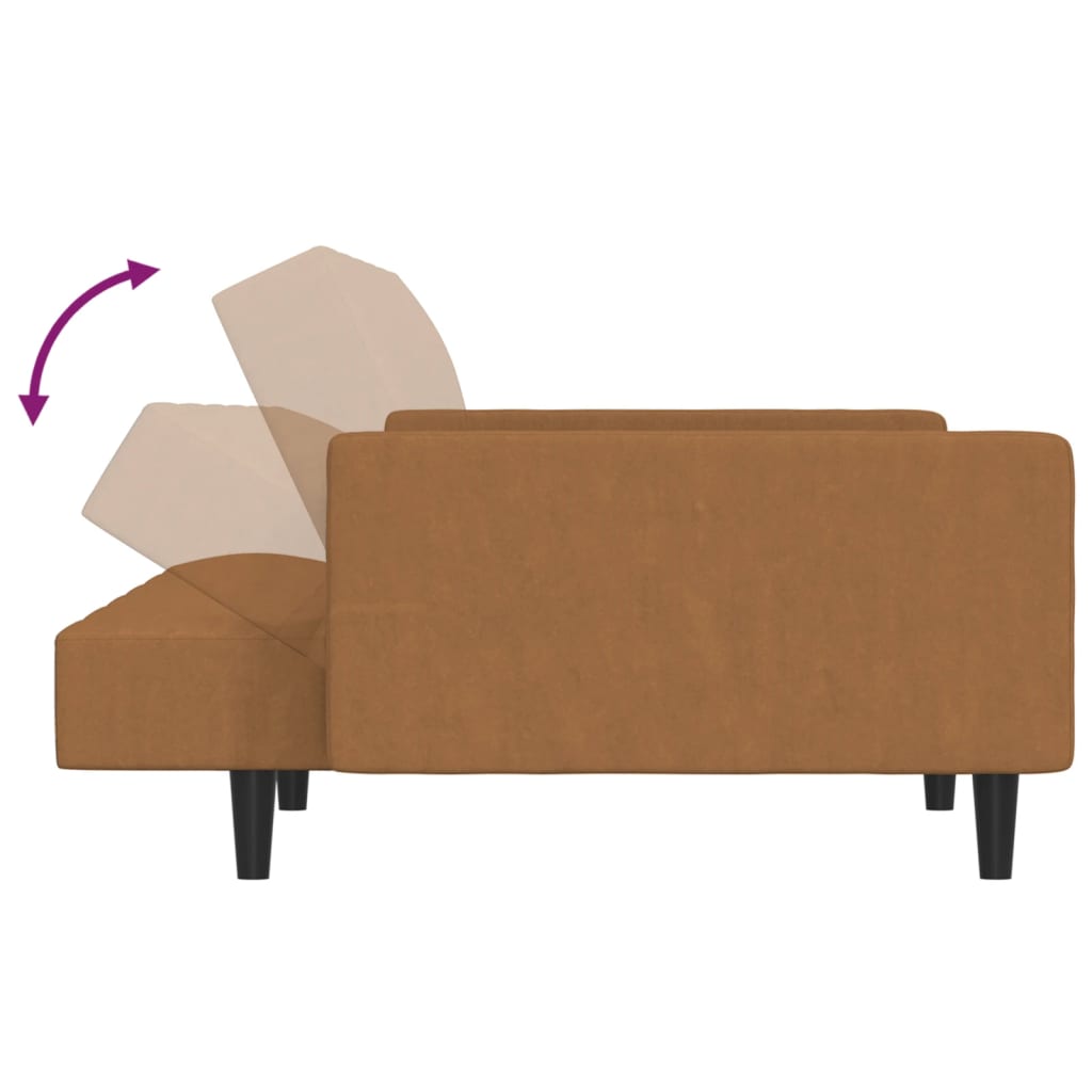 Slaapbank 2-zits microvezelstof taupe is nu te koop bij PeponiXL, paradijselijk wonen!