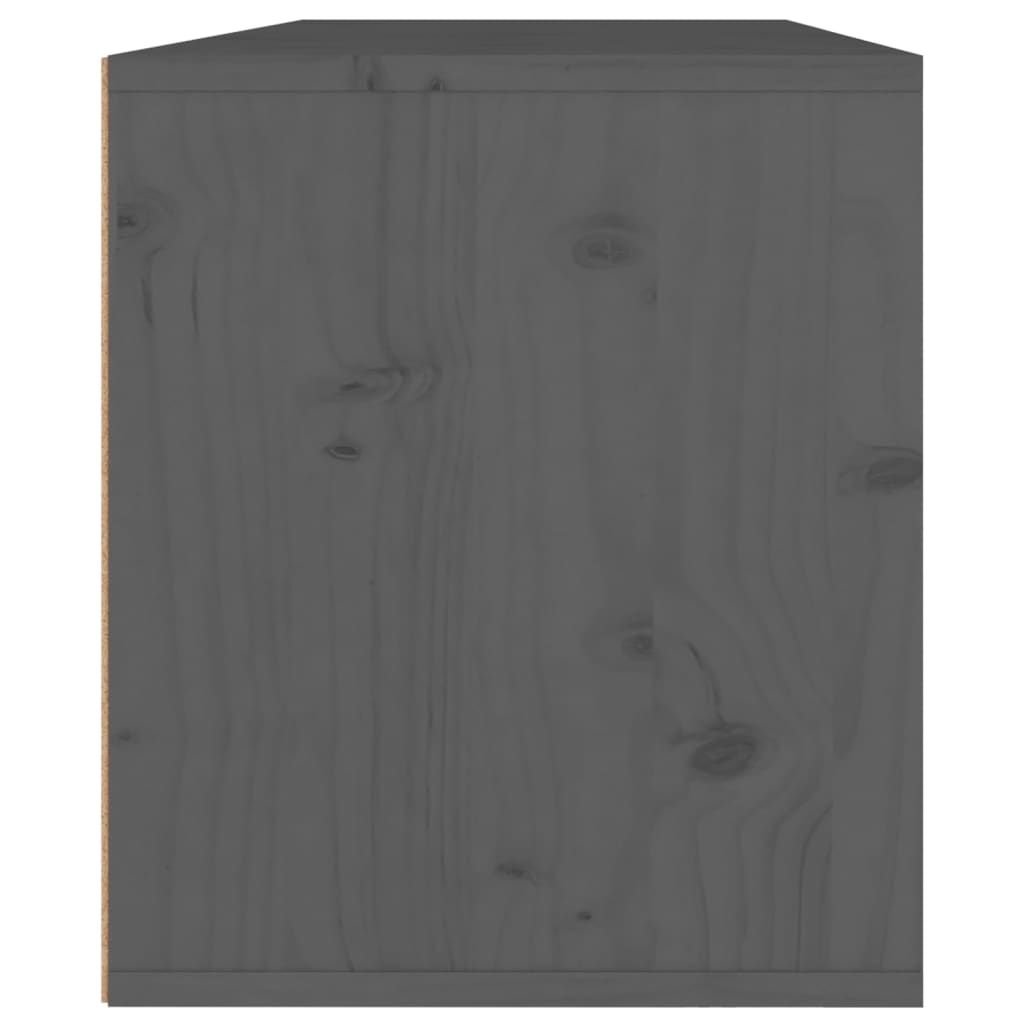 Wandkasten 2 st 45x30x35 cm massief grenenhout grijs is nu te koop bij PeponiXL, paradijselijk wonen!