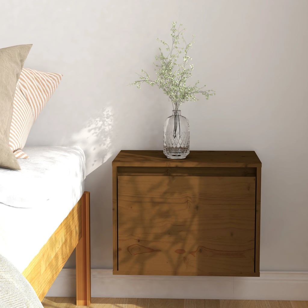Wandkast 45x30x35 cm massief grenenhout honingbruin is nu te koop bij PeponiXL, paradijselijk wonen!