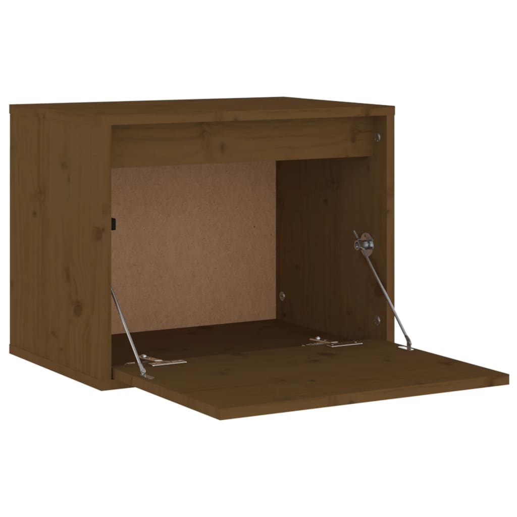 Wandkast 45x30x35 cm massief grenenhout honingbruin is nu te koop bij PeponiXL, paradijselijk wonen!