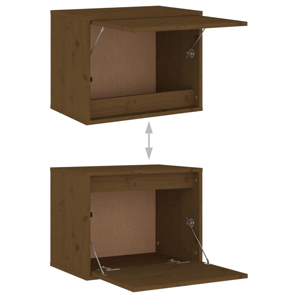 Wandkast 45x30x35 cm massief grenenhout honingbruin is nu te koop bij PeponiXL, paradijselijk wonen!