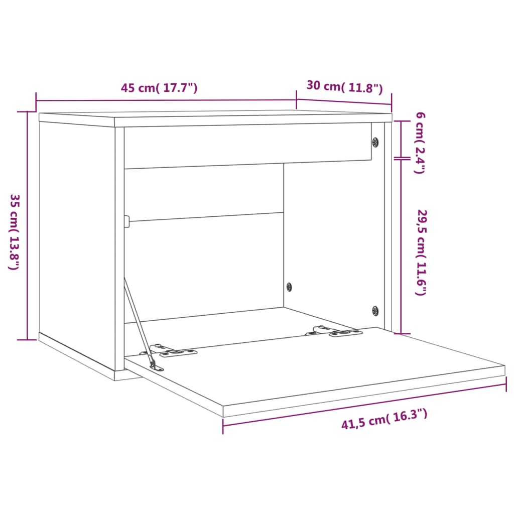 Wandkast 45x30x35 cm massief grenenhout honingbruin is nu te koop bij PeponiXL, paradijselijk wonen!