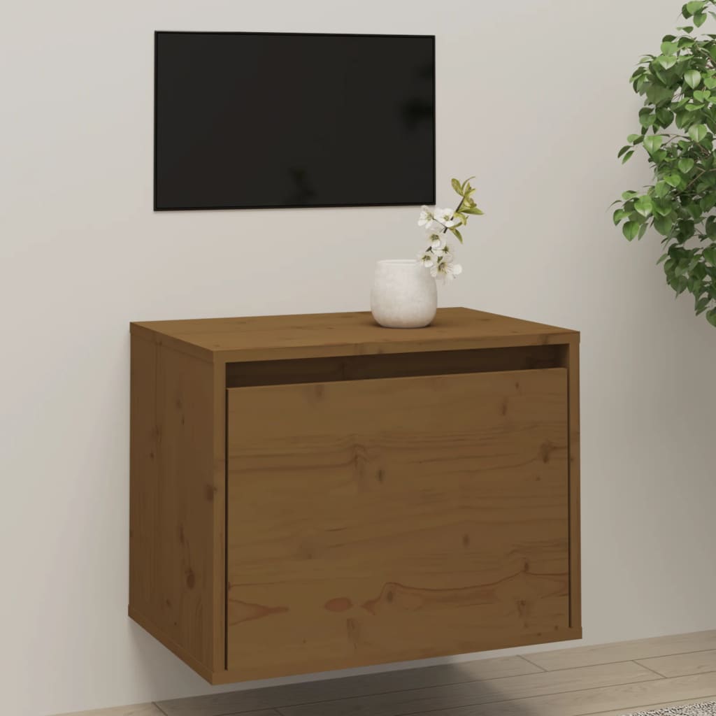 Wandkast 45x30x35 cm massief grenenhout honingbruin is nu te koop bij PeponiXL, paradijselijk wonen!