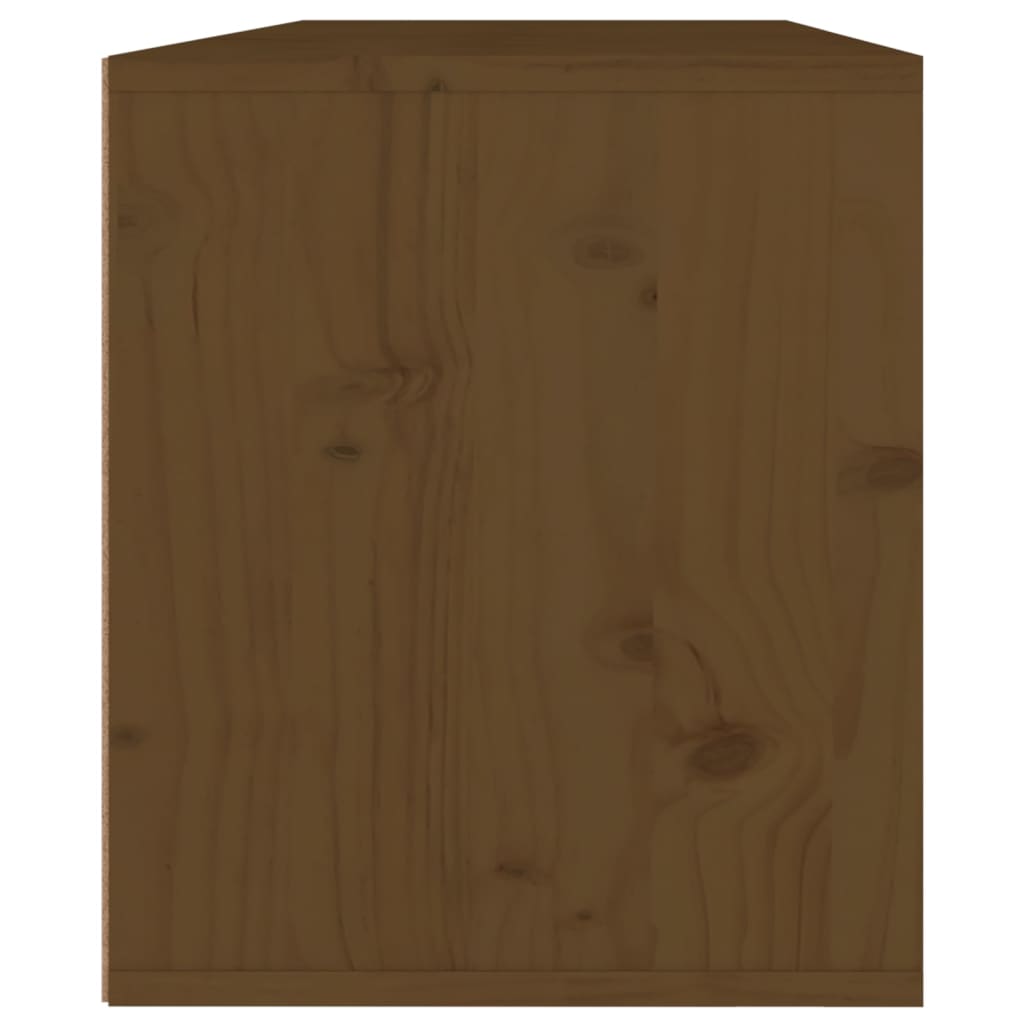 Wandkasten 2 st 45x30x35 cm massief grenenhout honingbruin is nu te koop bij PeponiXL, paradijselijk wonen!