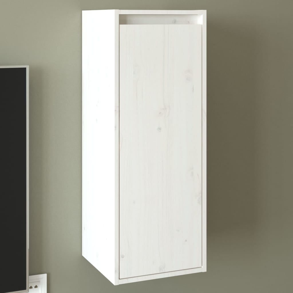 Wandkast 30x30x80 cm massief grenenhout wit is nu te koop bij PeponiXL, paradijselijk wonen!