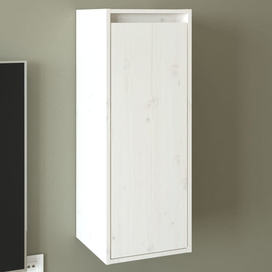 Wandkast 30x30x80 cm massief grenenhout wit is nu te koop bij PeponiXL, paradijselijk wonen!
