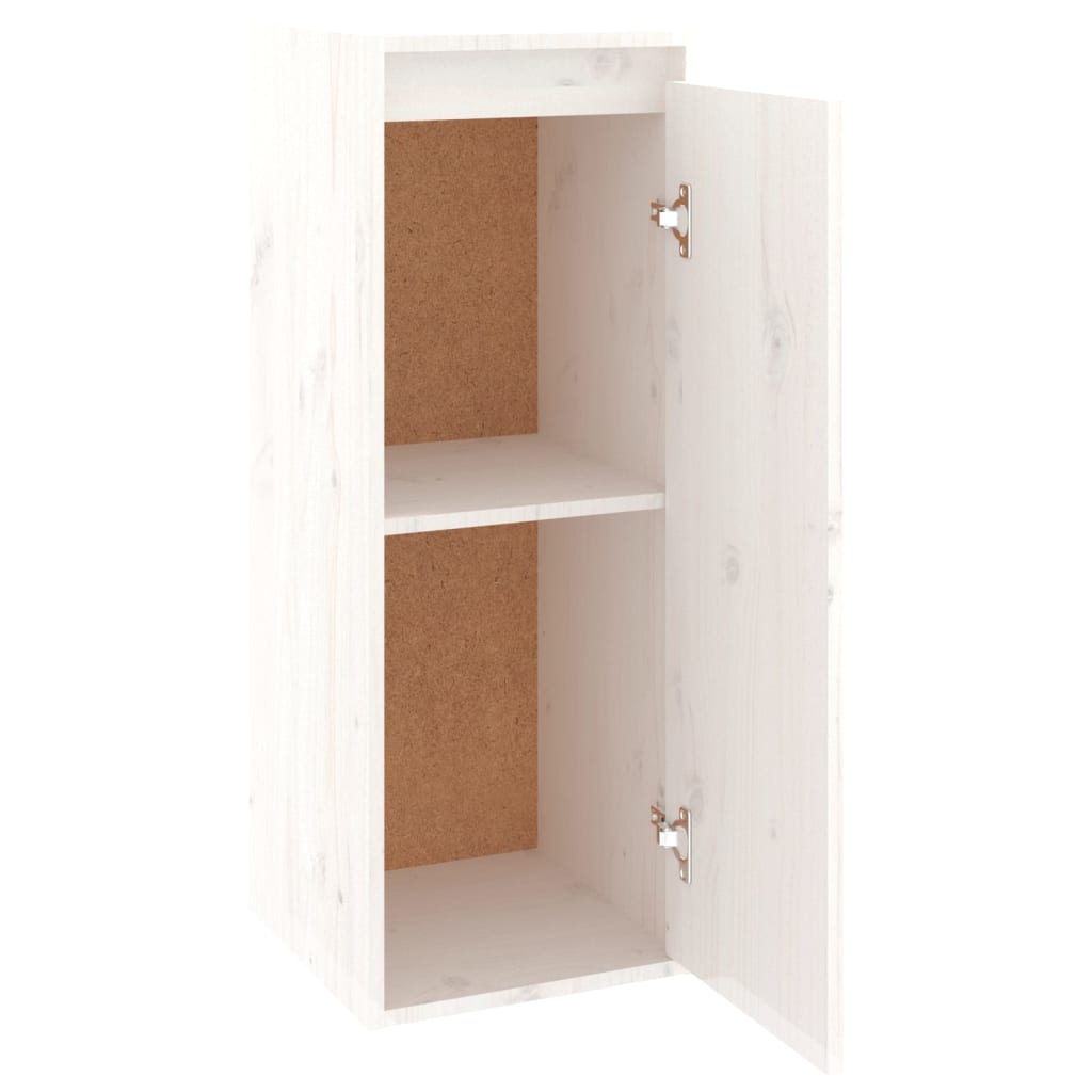 Wandkasten 2 st 30x30x80 cm massief grenenhout wit is nu te koop bij PeponiXL, paradijselijk wonen!