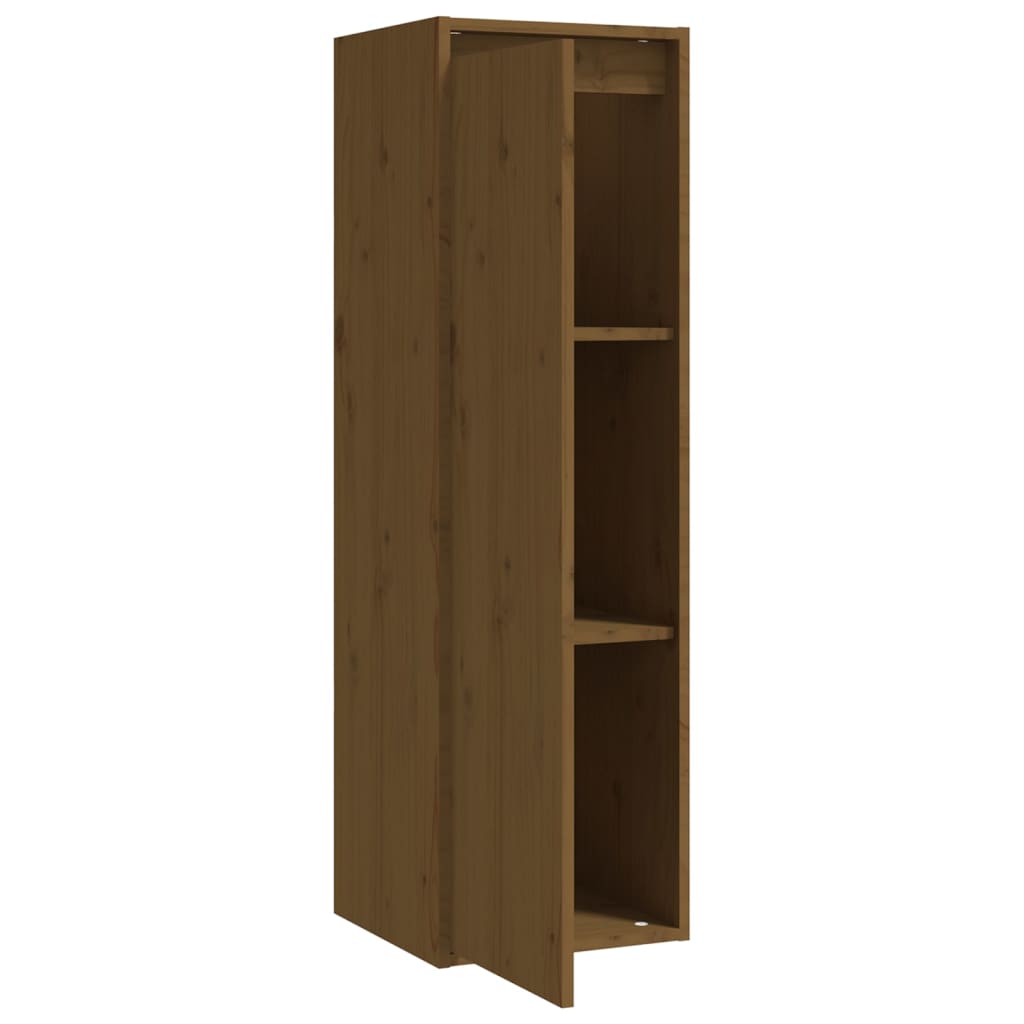 Wandkasten 2 st 30x30x100 cm massief grenenhout honingbruin is nu te koop bij PeponiXL, paradijselijk wonen!