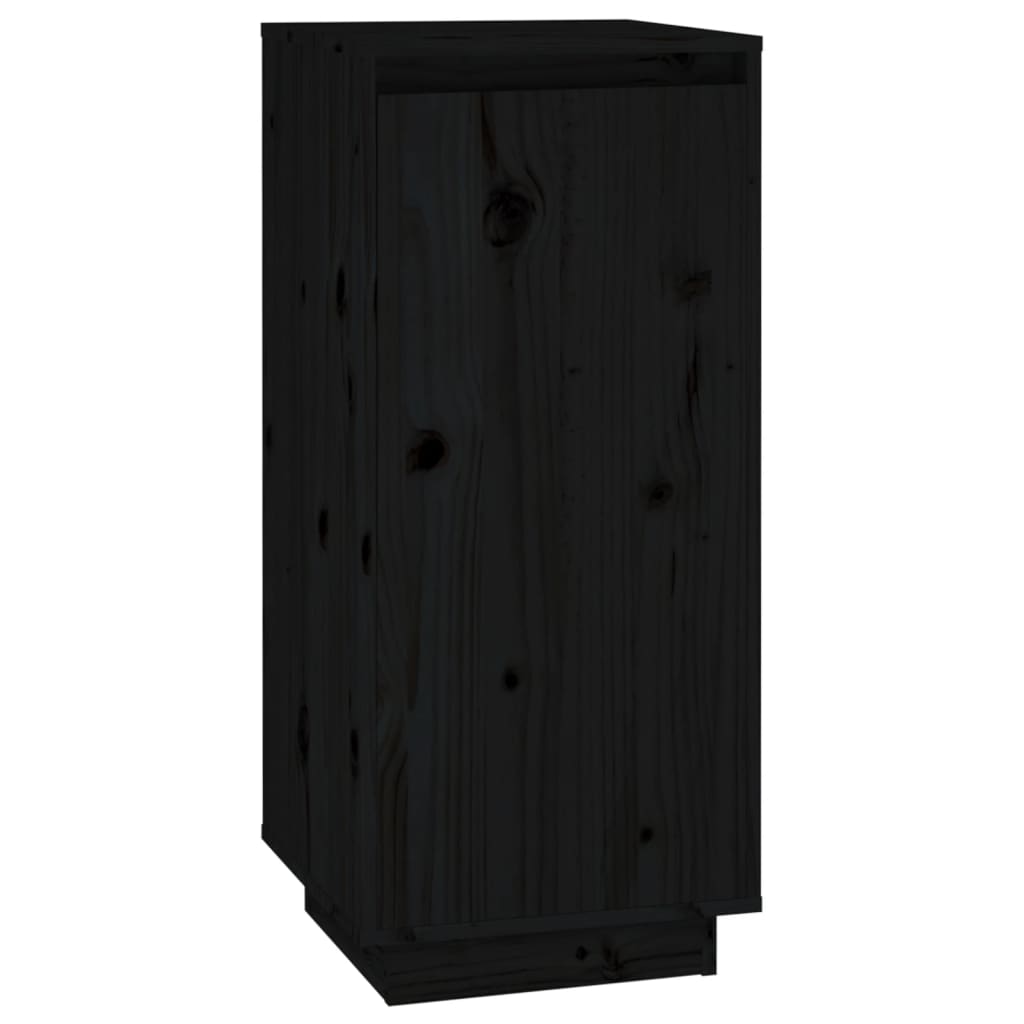 Schoenenkast 35x35x80 cm massief grenenhout zwart is nu te koop bij PeponiXL, paradijselijk wonen!