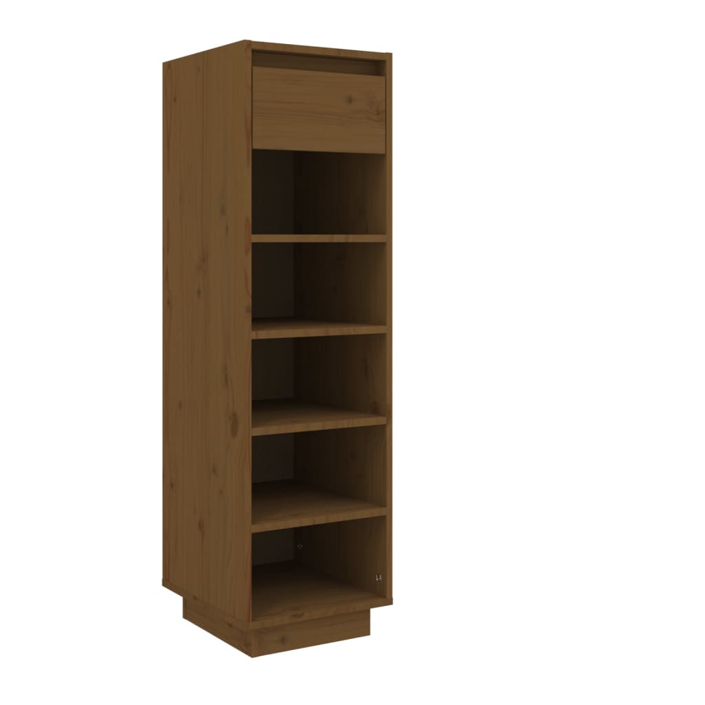 Schoenenkast 30x34x105 cm massief grenenhout honingbruin is nu te koop bij PeponiXL, paradijselijk wonen!
