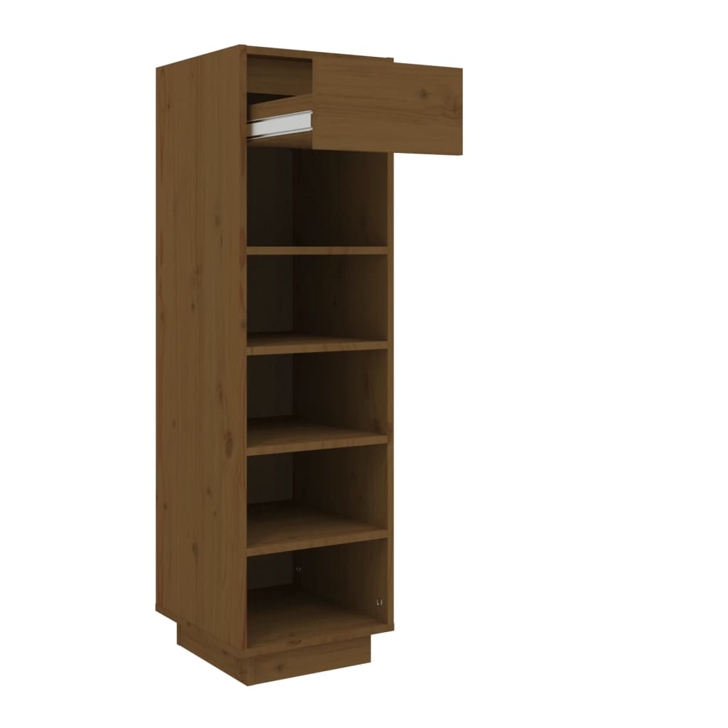 Schoenenkast 30x34x105 cm massief grenenhout honingbruin is nu te koop bij PeponiXL, paradijselijk wonen!