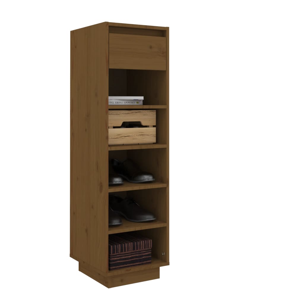 Schoenenkast 30x34x105 cm massief grenenhout honingbruin is nu te koop bij PeponiXL, paradijselijk wonen!