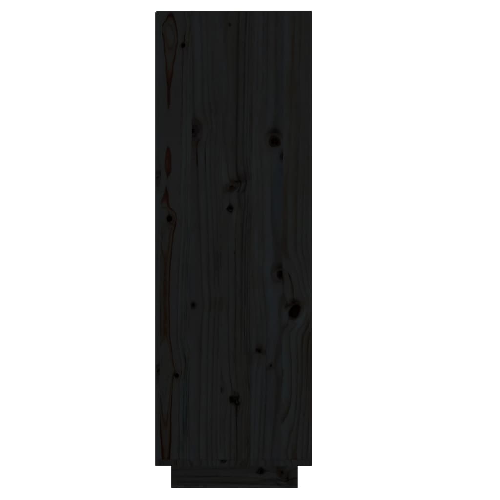 Schoenenkast 30x34x105 cm massief grenenhout zwart is nu te koop bij PeponiXL, paradijselijk wonen!