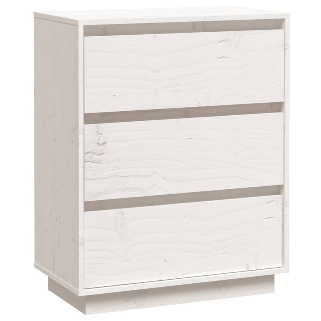 Dressoir 60x34x75 cm massief grenenhout wit is nu te koop bij PeponiXL, paradijselijk wonen!
