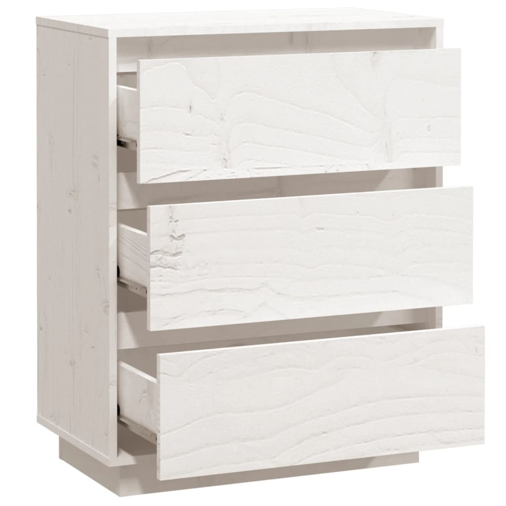 Dressoir 60x34x75 cm massief grenenhout wit is nu te koop bij PeponiXL, paradijselijk wonen!