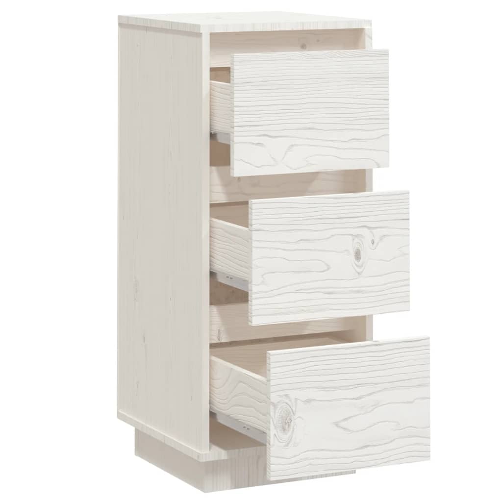 Dressoirs 2 st 32x34x75 cm massief grenenhout wit is nu te koop bij PeponiXL, paradijselijk wonen!