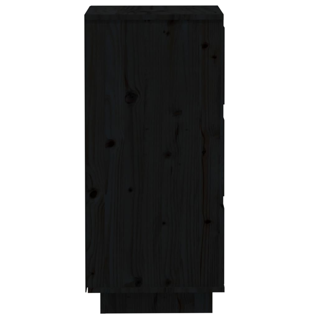 Dressoirs 2 st 32x34x75 cm massief grenenhout zwart is nu te koop bij PeponiXL, paradijselijk wonen!