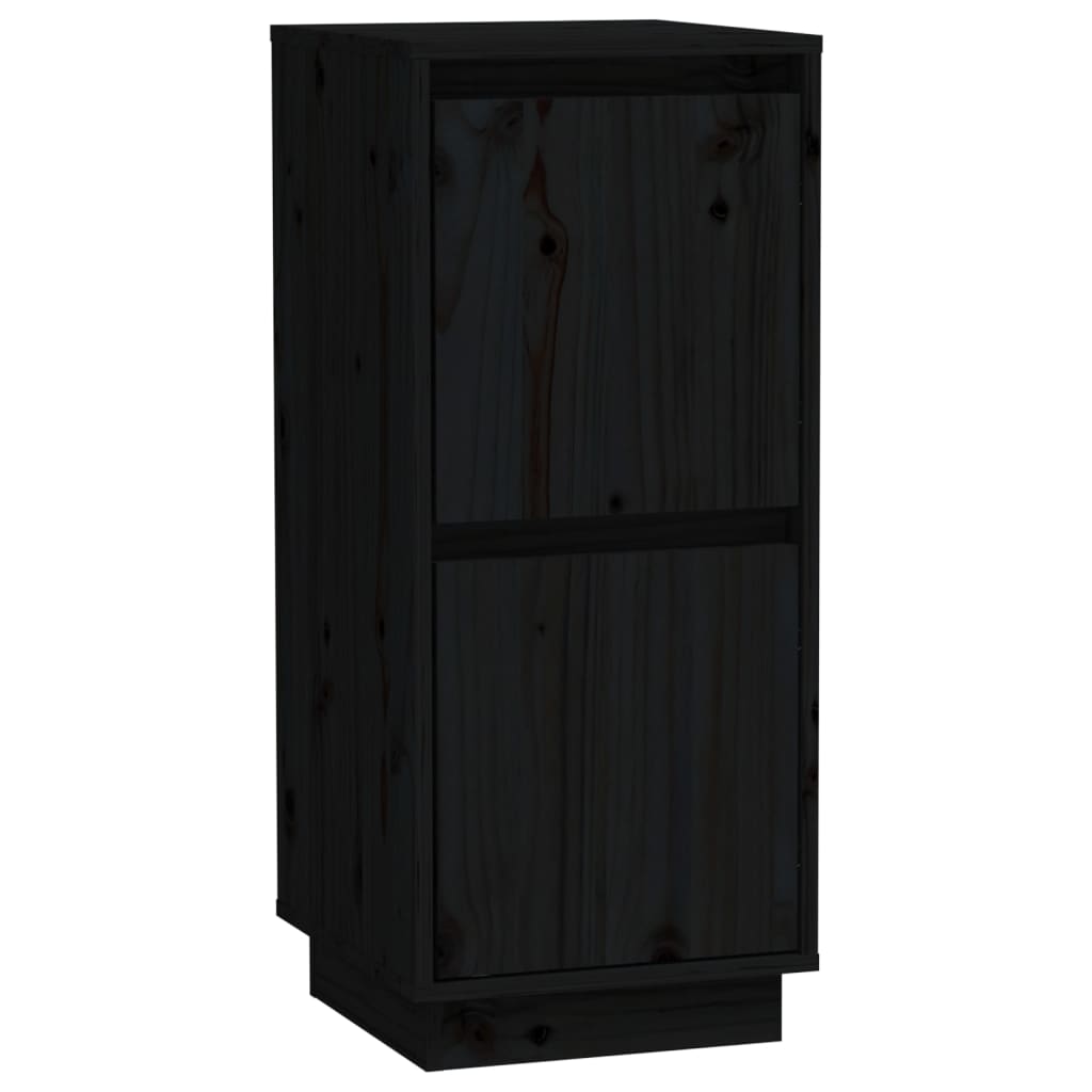 Dressoirs 2 st 31,5x34x75 cm massief grenenhout zwart is nu te koop bij PeponiXL, paradijselijk wonen!