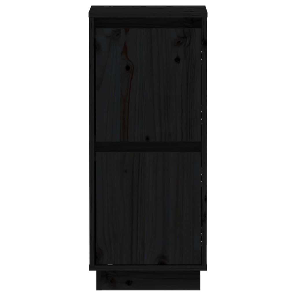 Dressoirs 2 st 31,5x34x75 cm massief grenenhout zwart is nu te koop bij PeponiXL, paradijselijk wonen!