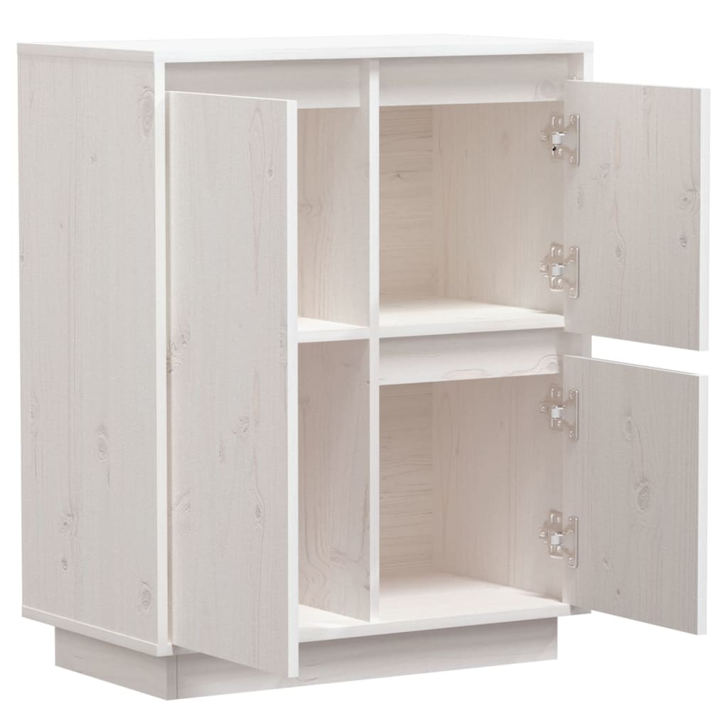 Dressoir 60x34x75 cm massief grenenhout wit is nu te koop bij PeponiXL, paradijselijk wonen!